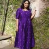 ARURA Raw Silk Maternity Maxi (Violet)