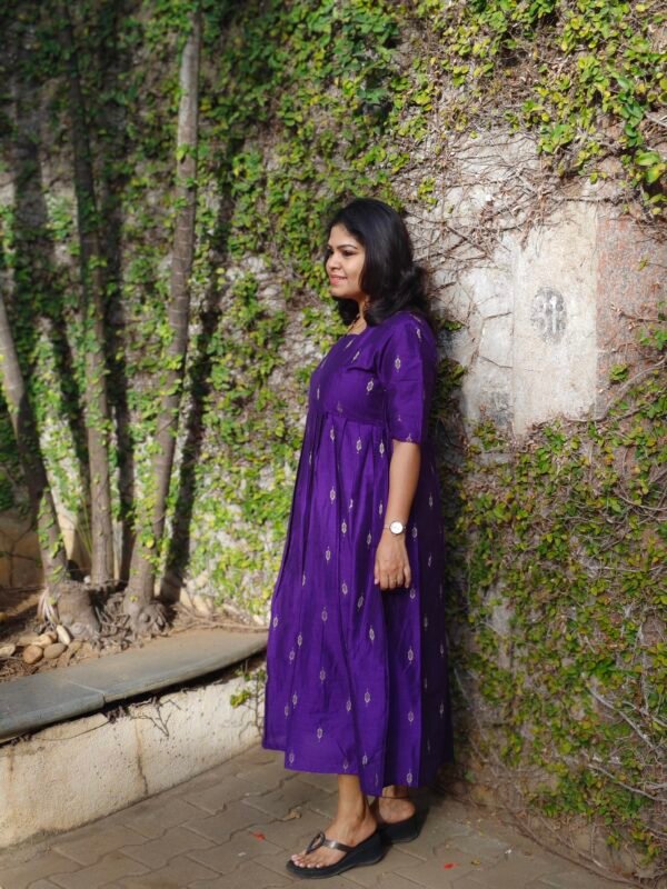 ARURA Raw Silk Maternity Maxi (Violet)