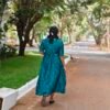 IMG_20260607_092112.jpg ARURA Raw Silk Maternity Maxi (Peacock Green)