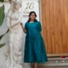 ARURA Raw Silk Maternity Maxi (Peacock Green)