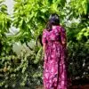 ARURA Vatican Silk Maternity Maxi (Voilet Floral)