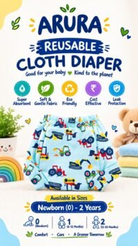 ARURA Reusable Tracter Cloth Diaper