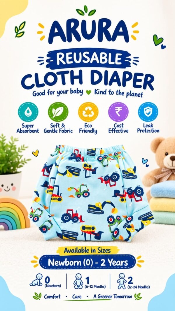 2026/09/1000909885-1.jpg ARURA Reusable Tracter Cloth Diaper
