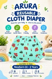 ARURA Reusable Car Cloth Diaper