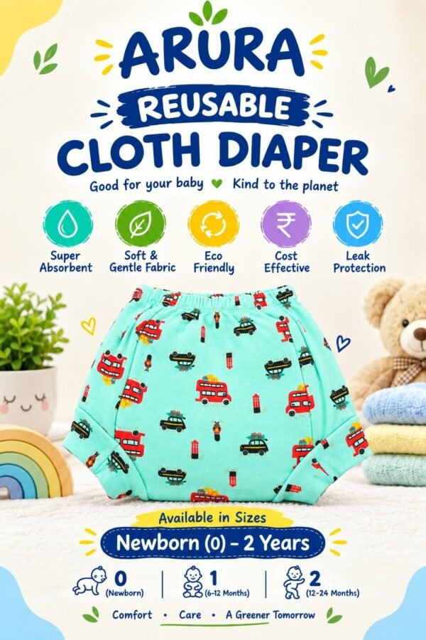 ARURA Reusable Car Cloth Diaper